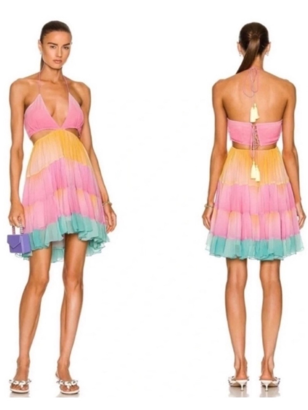 Rococo Sand Zale Cutout Mini Dress - Picture 2 of 8